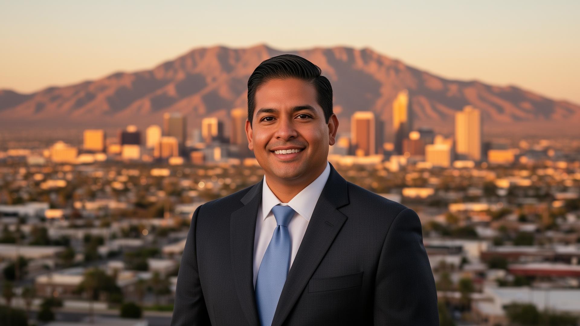 El Paso skyline at golden hour